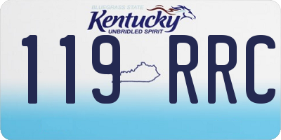 KY license plate 119RRC