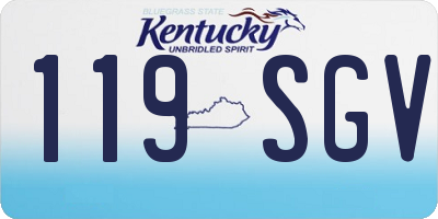KY license plate 119SGV
