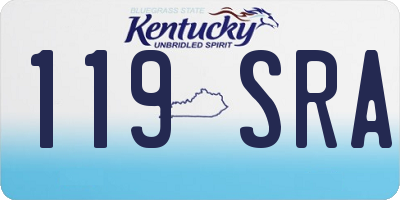 KY license plate 119SRA