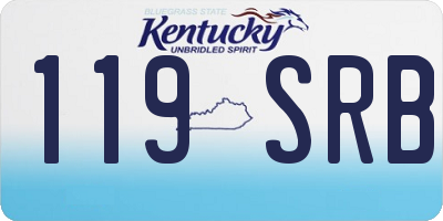 KY license plate 119SRB