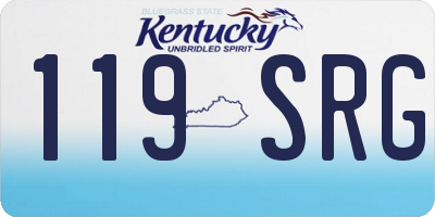 KY license plate 119SRG