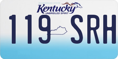 KY license plate 119SRH