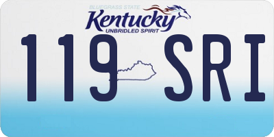 KY license plate 119SRI