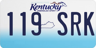 KY license plate 119SRK