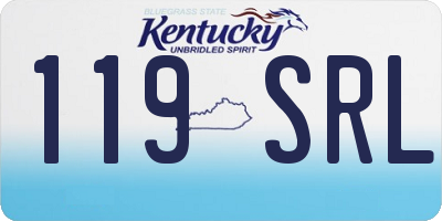 KY license plate 119SRL