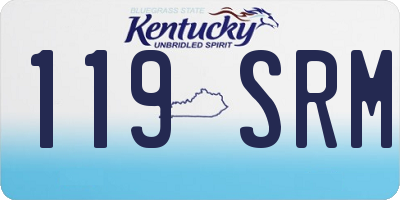 KY license plate 119SRM