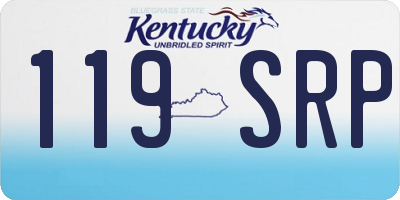 KY license plate 119SRP