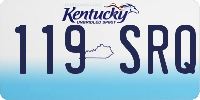 KY license plate 119SRQ
