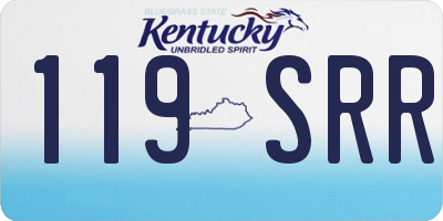 KY license plate 119SRR