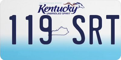 KY license plate 119SRT