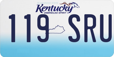 KY license plate 119SRU
