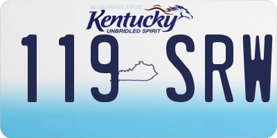 KY license plate 119SRW