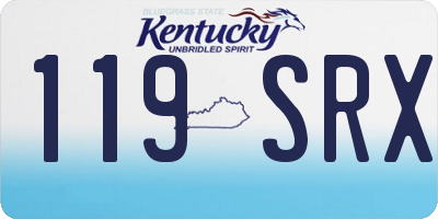 KY license plate 119SRX