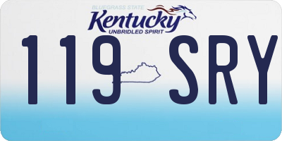 KY license plate 119SRY