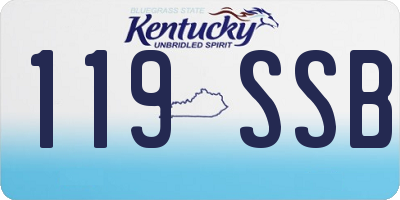 KY license plate 119SSB
