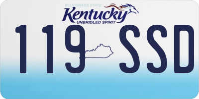 KY license plate 119SSD