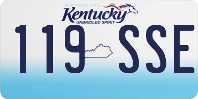 KY license plate 119SSE