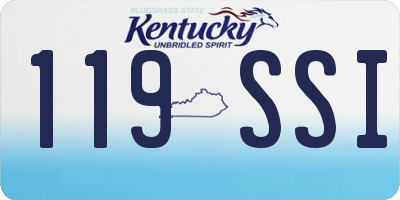 KY license plate 119SSI