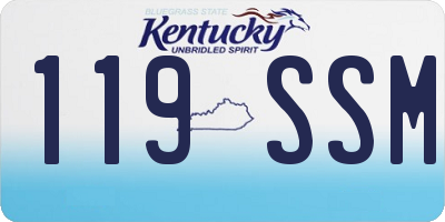 KY license plate 119SSM