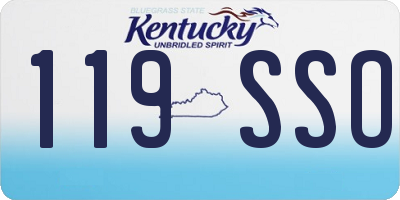 KY license plate 119SSO