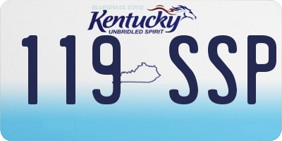 KY license plate 119SSP