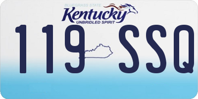 KY license plate 119SSQ