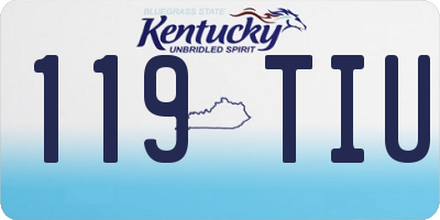 KY license plate 119TIU