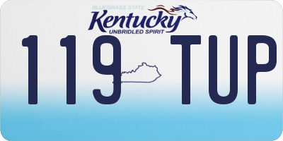 KY license plate 119TUP