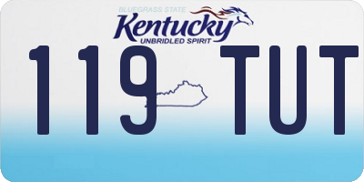 KY license plate 119TUT