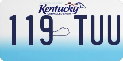 KY license plate 119TUU
