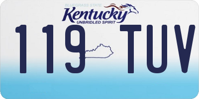 KY license plate 119TUV