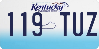 KY license plate 119TUZ