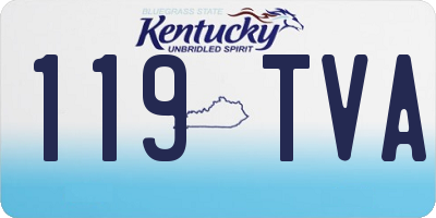 KY license plate 119TVA