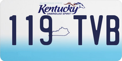 KY license plate 119TVB