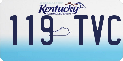 KY license plate 119TVC