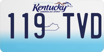 KY license plate 119TVD