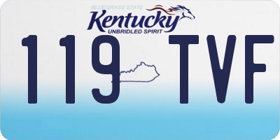 KY license plate 119TVF