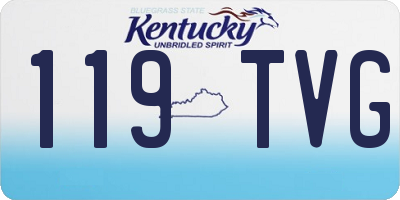 KY license plate 119TVG
