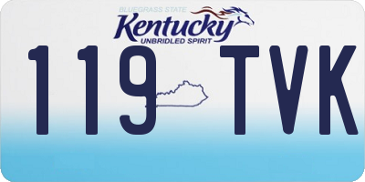 KY license plate 119TVK