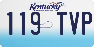 KY license plate 119TVP