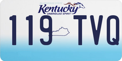 KY license plate 119TVQ