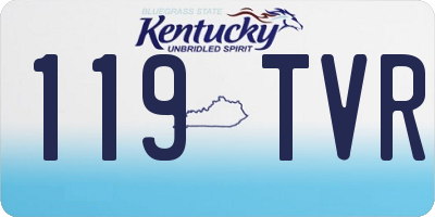 KY license plate 119TVR