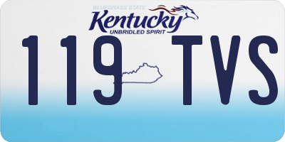 KY license plate 119TVS