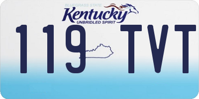 KY license plate 119TVT
