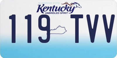 KY license plate 119TVV