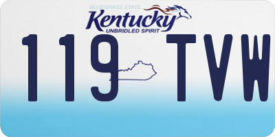 KY license plate 119TVW
