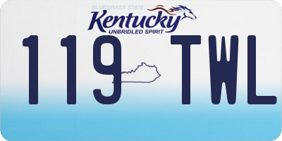 KY license plate 119TWL