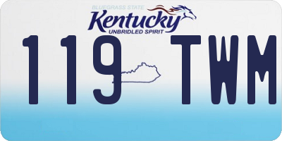 KY license plate 119TWM