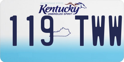 KY license plate 119TWW