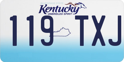 KY license plate 119TXJ